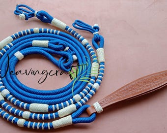 WeavingCraft Handflätade Turkos Nylon Ranch Rep Tyglar: Råhud Läder Romal 333