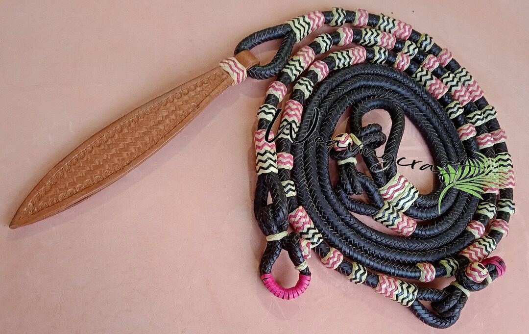 Handmade Rawhide Rope Weavingcraft Handmade Braided Rawhide Show Romel Romal Reins ...