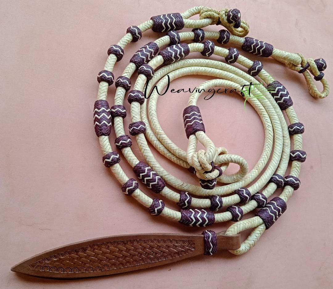 Handmade Rawhide Rope Weavingcraft Horse Tack Handmade Rawhide Leather Romel Romal Reins ...