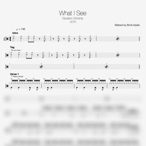 Elevation Worship "Was ich sehe" Schlagzeug Transkription