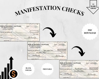 Manifestation Checks Law of Attraction Checks Printable - Etsy