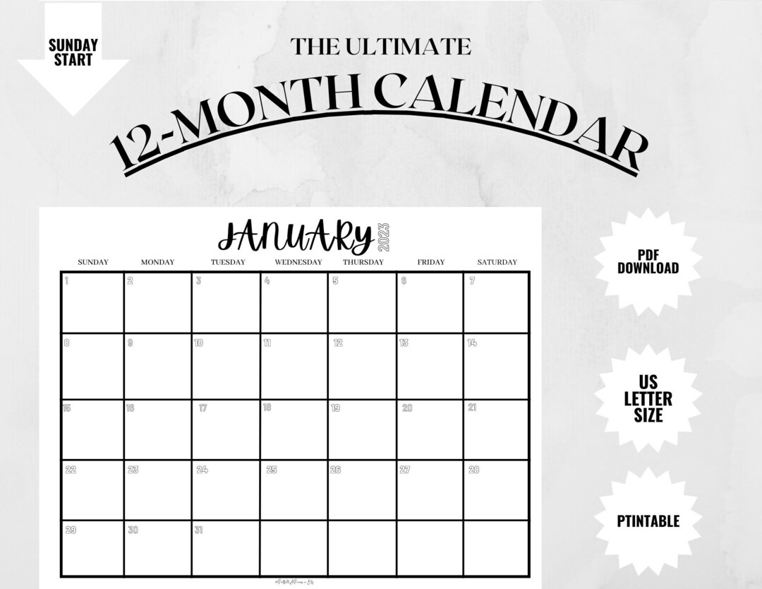 Monthly Calendar For 2023 12 Month Calendar Minimalist Calendars For monthly-calendar-for-2023-12-month-calendar-minimalist-calendars-for