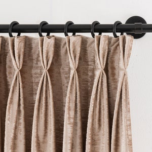 Triple French Pleated Custom Velvet Curtain High Quality. Custom Size Curtains for Living Room And Bed Room Curtains.