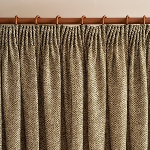 Pencil Pleat Linen Curtains 6 Colors.  Custom Linen Curtain for Living Room.