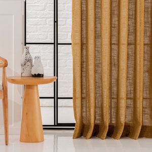 Custom Linen Curtain Panels: Extra Long Living & Dining Room Decor