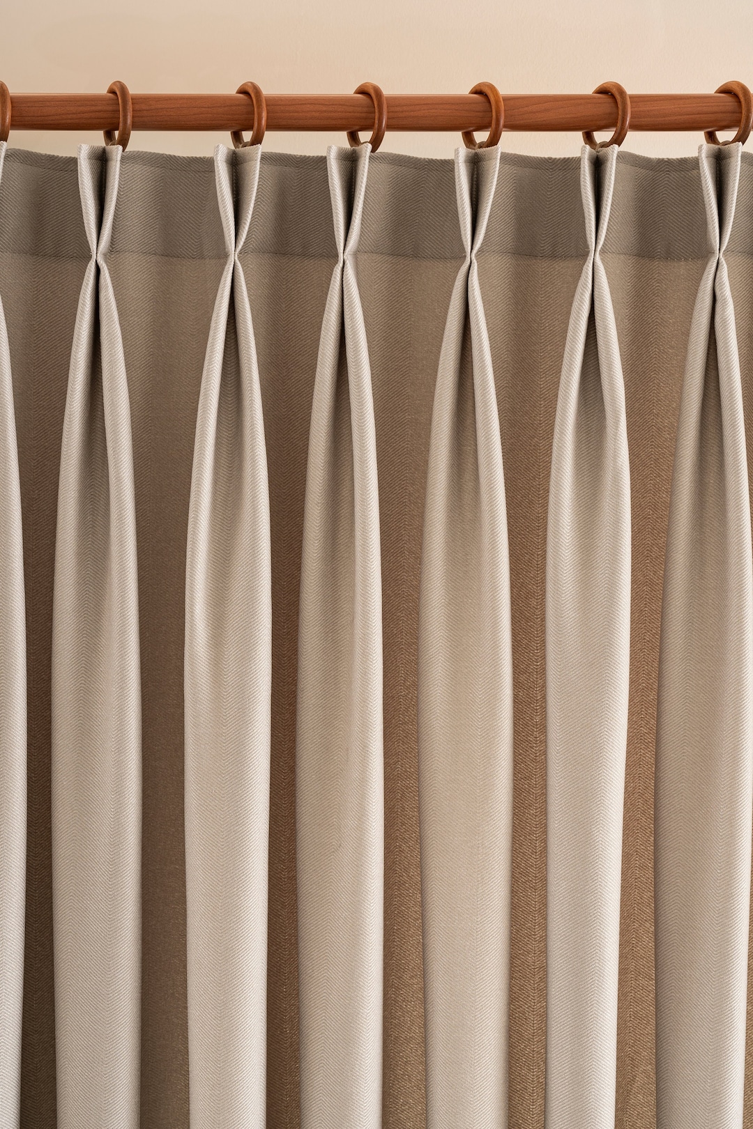 Cream Beige Pinch Pleated Linen Curtains 84 Inch Length 2 Panels For Living Room Bedroom Semi Sheer Pleat Drapes With Hooks Neutral Farmhouse Light Filtering Privacy Window Curtain 84 Inches Long