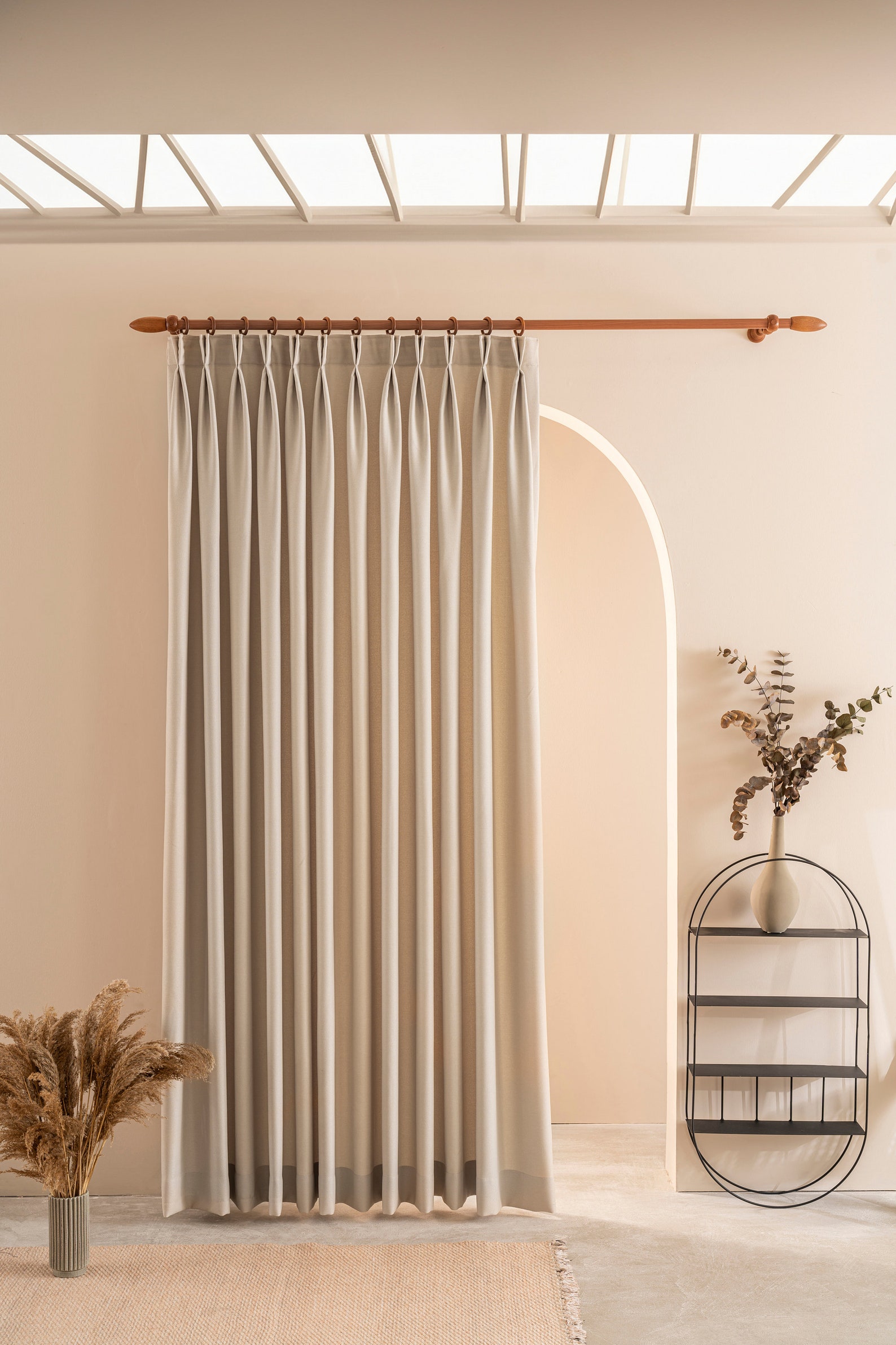Linen Curtains – Custom Size Pinch Pleat Drapes for Bedroom & Living Room - 2 Panels 40"(100cm), 108" (275 cm)