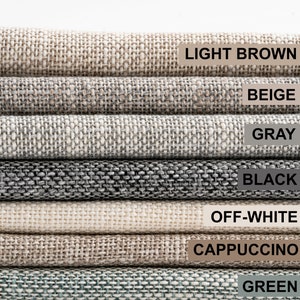 Heavyweight Linen Curtain Fabric Swatches 7 Colors.