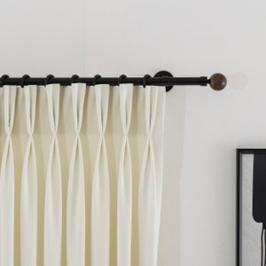 French Pleat Linen Curtains White Pinch Pleated Curtains. 12 Colors. Double Pinch Pleat Drapes.