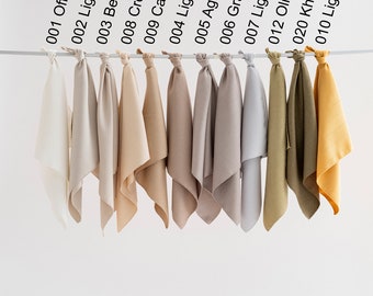 Linen Curtain Fabric Sample, 25 Colors, Faux Linen Drape Swatches.