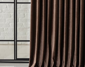 Triple Pleat Velvet Curtain: Luxury Living Room Window Treatment - 17 Colors