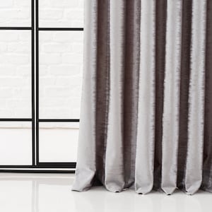 Silver Velvet Curtains: Luxury Pinch Pleat Drapes, Custom Heavy Panels