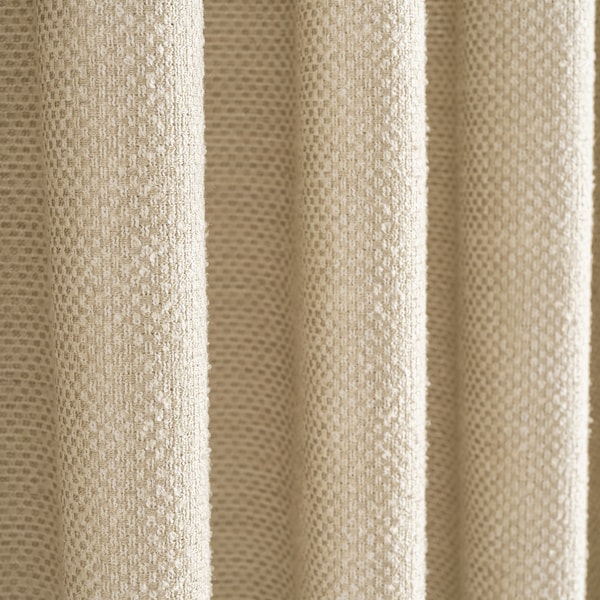 Linen Curtains – White Luxury Triple Pinch Pleated Custom Drapes for Living Room & Bedroom
