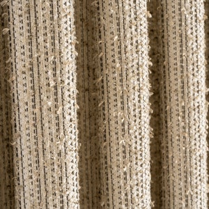 100% Blackout Triple Pleat Linen Curtain 5 Colors, Custom Drapes for Living Room. Boho Blackout Linen Curtains for Bedroom or Living Room
