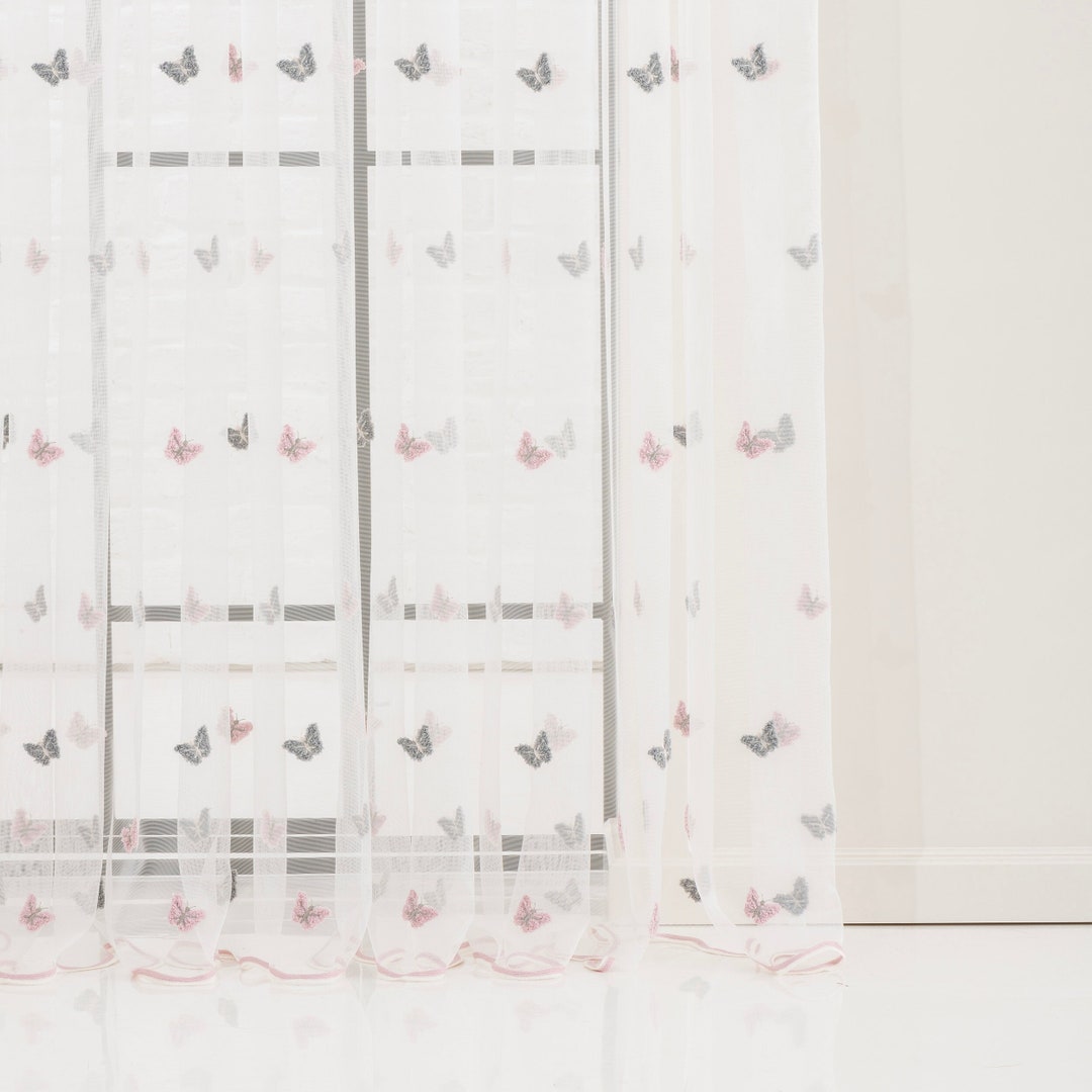 Butterfly Sheer Curtains, Baby Room, Kids Room, Nursery Curtains. Etsy