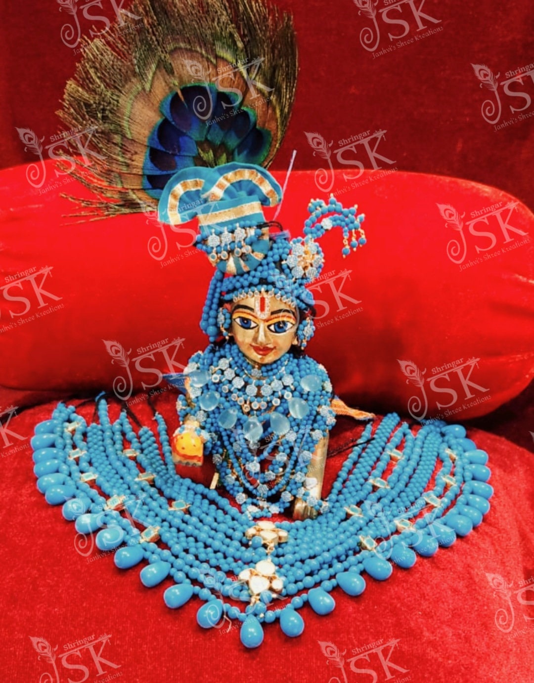 Thakorji Shringar Firoza Ghata Shringar Laddu Gopal - Etsy Ireland