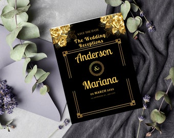 Announcement Card, Modern Invitation Card, Wedding Invitation Card, Invitation Card, Wedding Invitation Card Template Elegant Wedding Invite