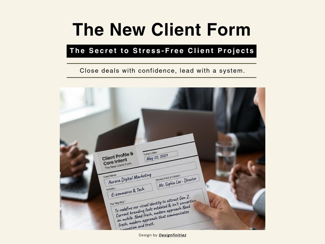 New Client Form | Project Scope & Boundaries System (PDF Printable) - Etsy