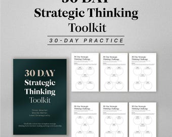 Strategic Thinking Planner Printable, 30 Day Leadership Workbook, Executive Decision Making Journal, Business Strategy Worksheets PDF