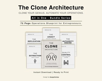 Clone Architecture Business SOP Framework | 72 Page Operations Blueprint (Instant Download)