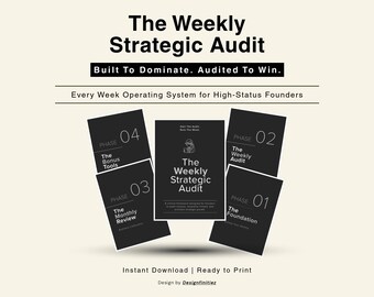 Weekly Strategic Audit Planner | CEO Command Center, Revenue Tracker (Digital Download)