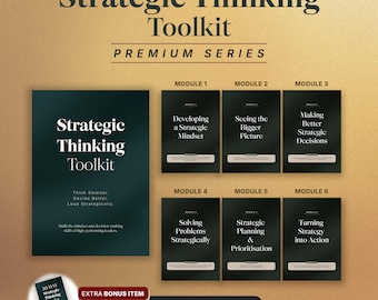 Strategic Thinking Toolkit | Leadership Workbook | Decision Making Workbook | Strategic Planning | Manager Training | Digital Download
