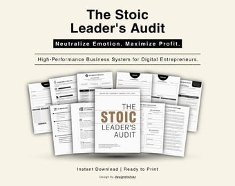 Leader’s Audit Worksheets | Stoic Style | Executive Planner Printable | Leadership SOP's | Entrepreneur Audit Log