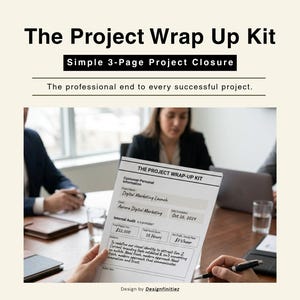 The Project Wrap Up Kit | Simple 3-Page Project Closure
