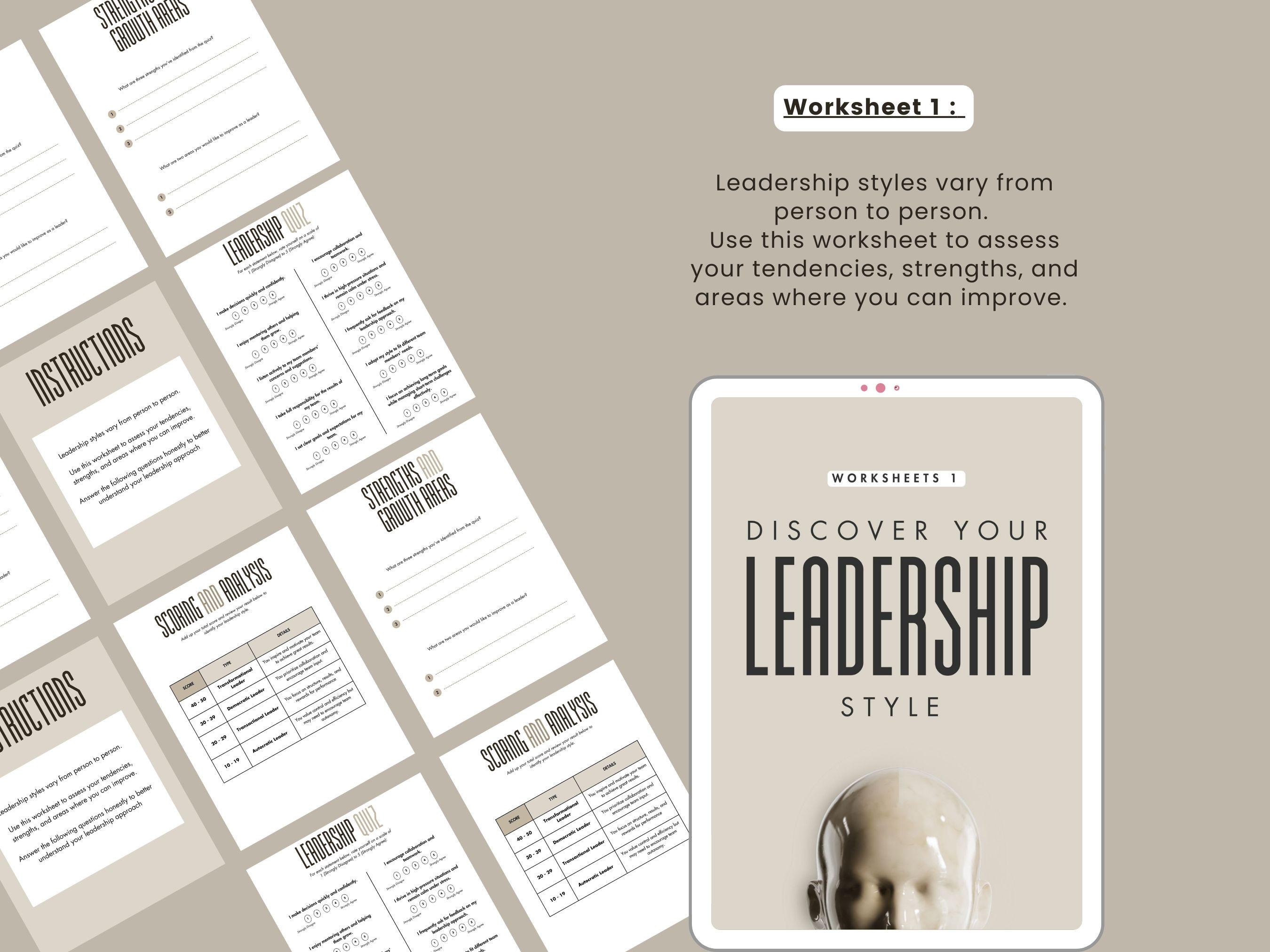 Leadership Toolkit Worksheets | Done for You - Etsy