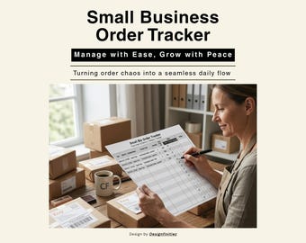 Small Business Order Tracker, Sales Log, Fulfillment Checklist (PDF)