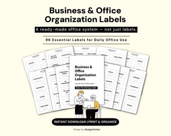 96 Business & Office Organization Labels | PDF Printable