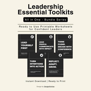 Leadership Essentials Toolkit | Practical Leadership Tools for Better Decisions & Team Management - Bundle Series