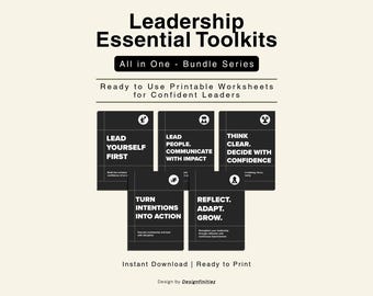 Leadership Essentials Toolkit | Practical Leadership Tools for Better Decisions & Team Management - Bundle Series