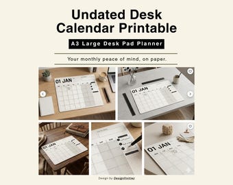 Desk Calendar | Printable | A3 Calendar (PDF)