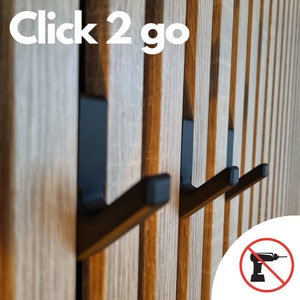 Acoustic panel hook - Click 2 go - Single Hook - Coat rack