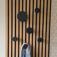 VALI Runde Haken 3 Stück - Garderobenhaken Für Akustikpaneele Ohne Bohren