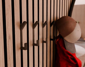 Double Coat hook for acoustic panels - Wallclip Installation