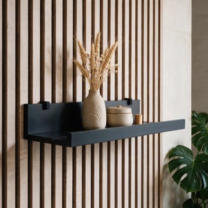 Acoustic panel shelf brackets - for IKEA MOSSLANDA Picture Ledge -  Wall Clip (no drilling) by WallTune