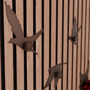 Coat hangers Birds (set of 7) for Acoustic Panels - Installation type: Wall Clip