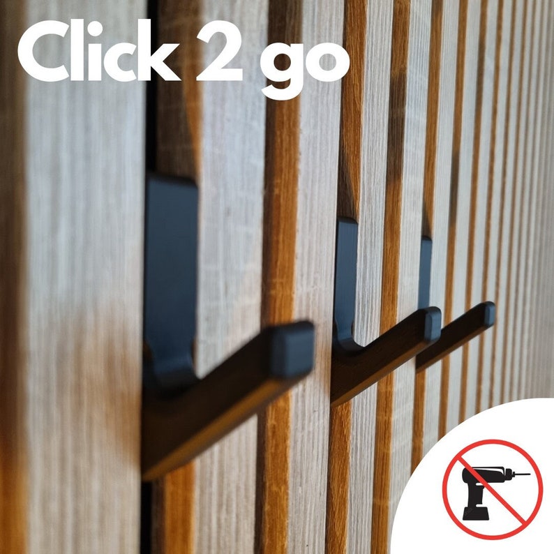 Acoustic panel hook Click 2 go Single Hook Coat rack zdjęcie 1