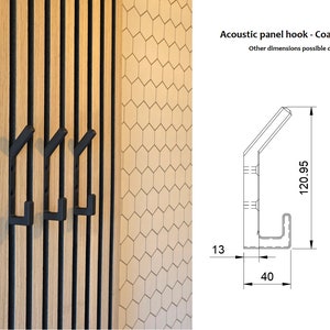 Patère pour panneau acoustique patère double image 3