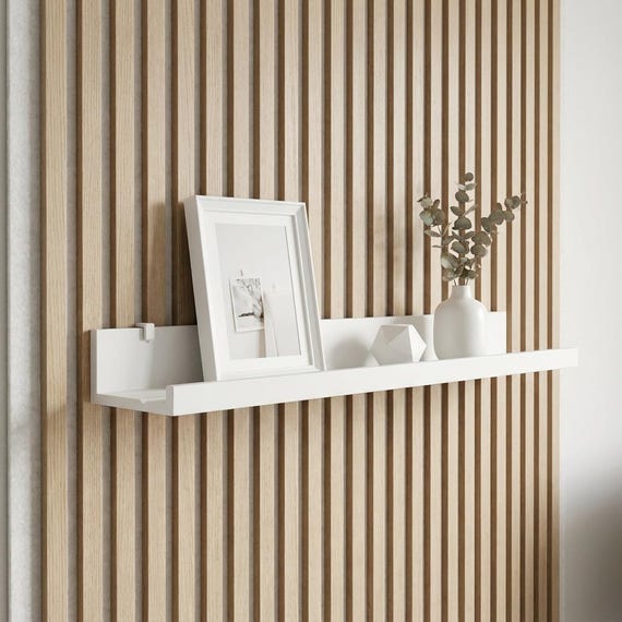 Akkustikplatte Regalhalterungen - zum Schrauben - für IKEA MOSSLANDA Bilderleiste - von WallTune