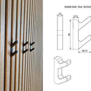 Acoustic panel hook Double Click&Go Coat rack for AKU panels image 2