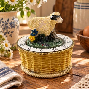 Vintage Sheep Kitchen Timer Working Lamb Country Farmhouse Kitchen Decor