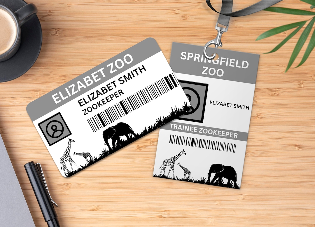 Zookeeper ID Badge Template Zookeeper Name Tag Costume ID Badge Zookeeper ID Badge Template Zookeeper Name Tag Costume ID Badge