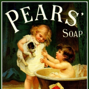 Art Print Bathroom Art: Pears Soap Advert Poster - Print