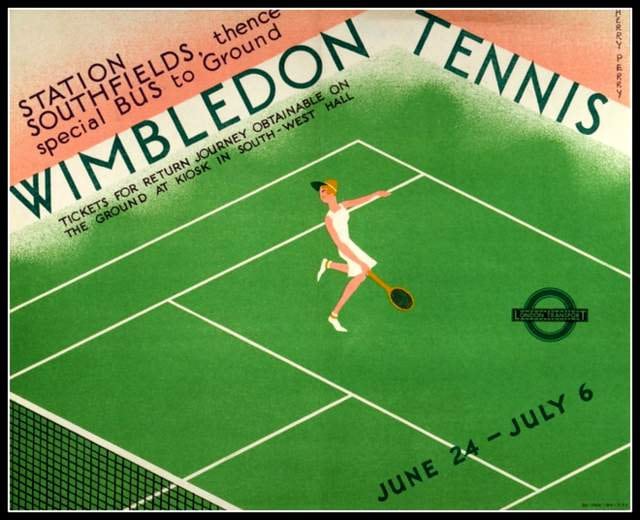 Art Print Wimbledon 1927 London Poster Print Etsy