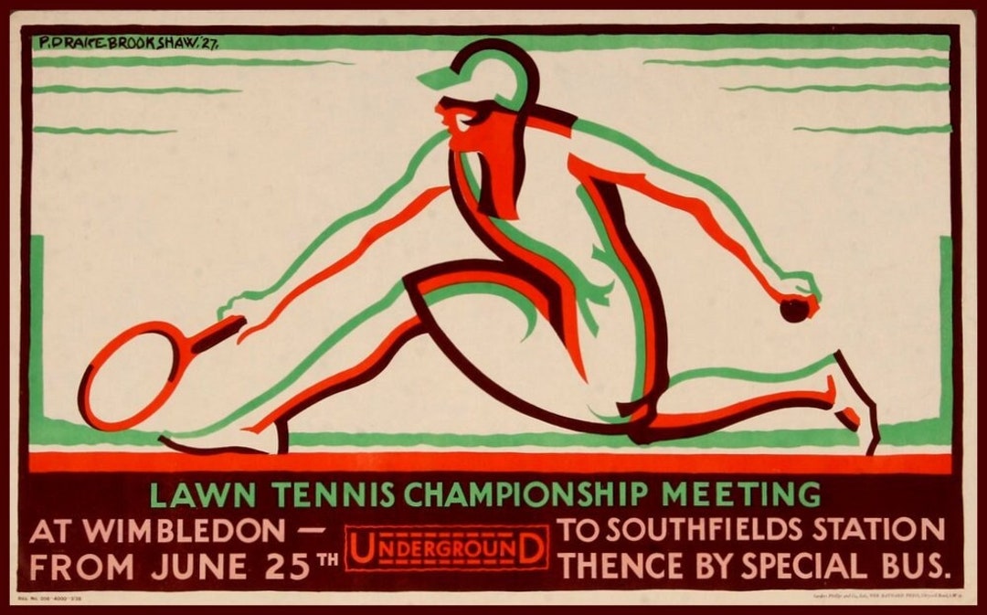 Art Print Wimbledon 1927 London Poster Print - Etsy