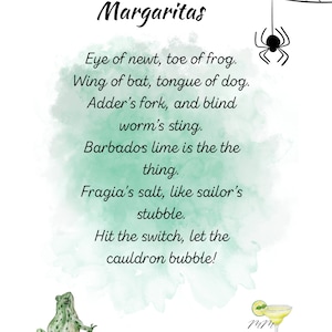 Midnight Margaritas Practical Magic Inspired A4 digital download print.