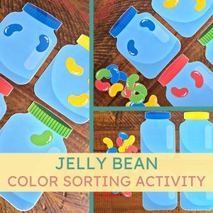 Actividad de clasificación de colores para preescolar Hoja de trabajo imprimible con gominolas Aprendizaje inspirado en Montessori para niños Combinación para jardín de infantes y preescolar
